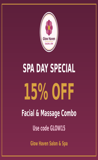 Spa Day Special: 15% Off Facial & Massage Combo