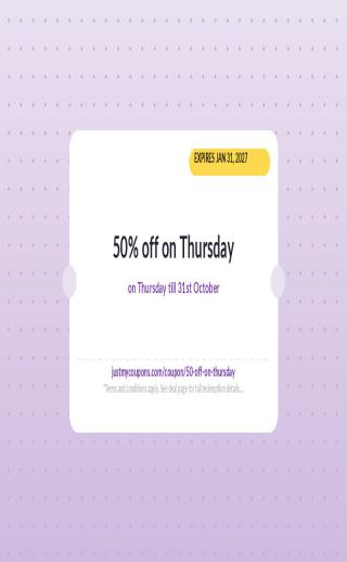50% off on Thursday