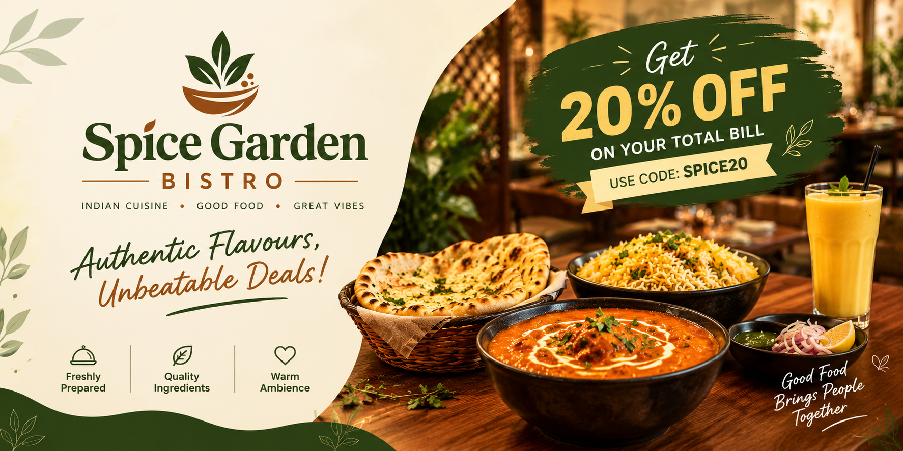 Spice Garden Bistro special offer